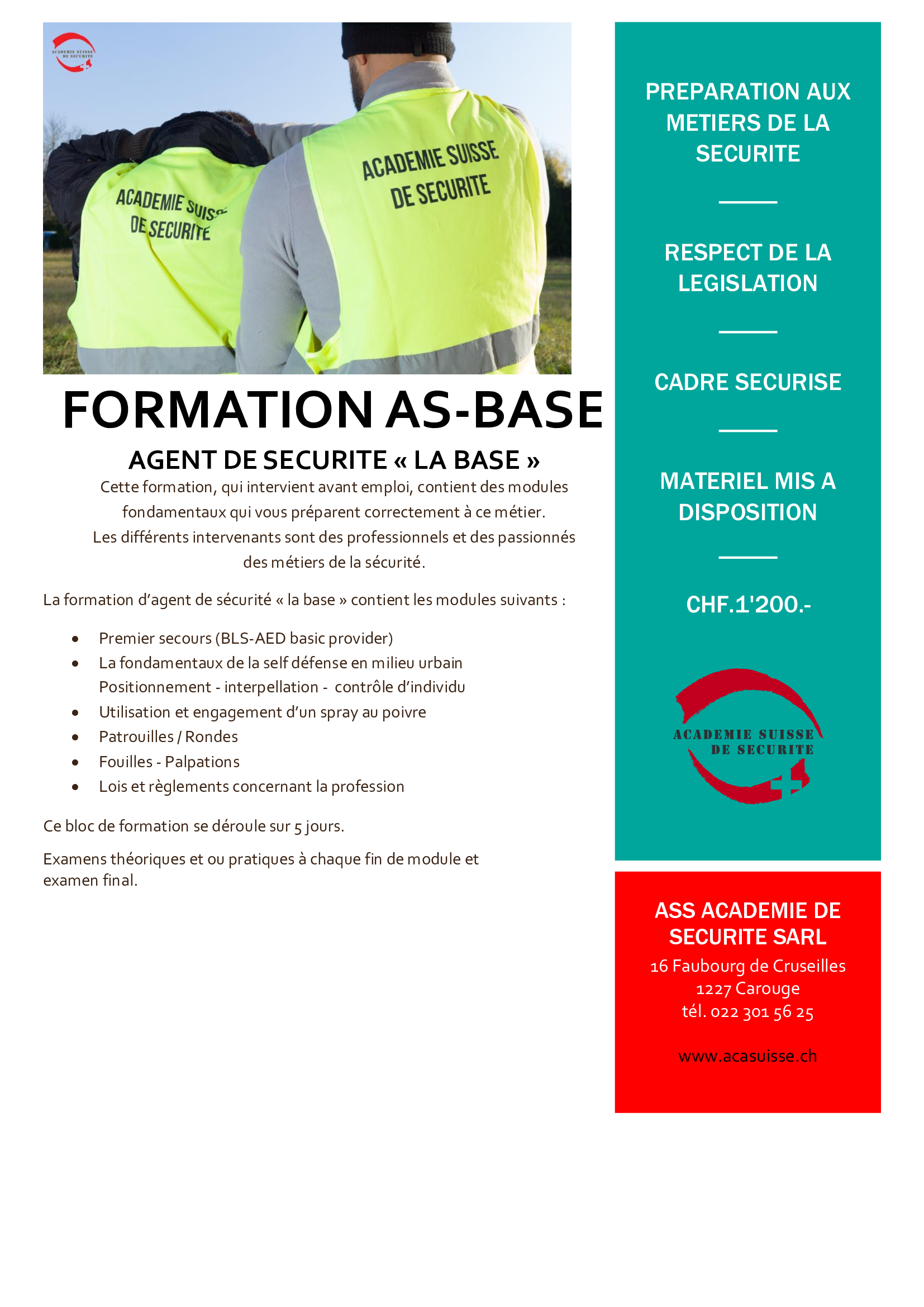 Agent de sécurité la base