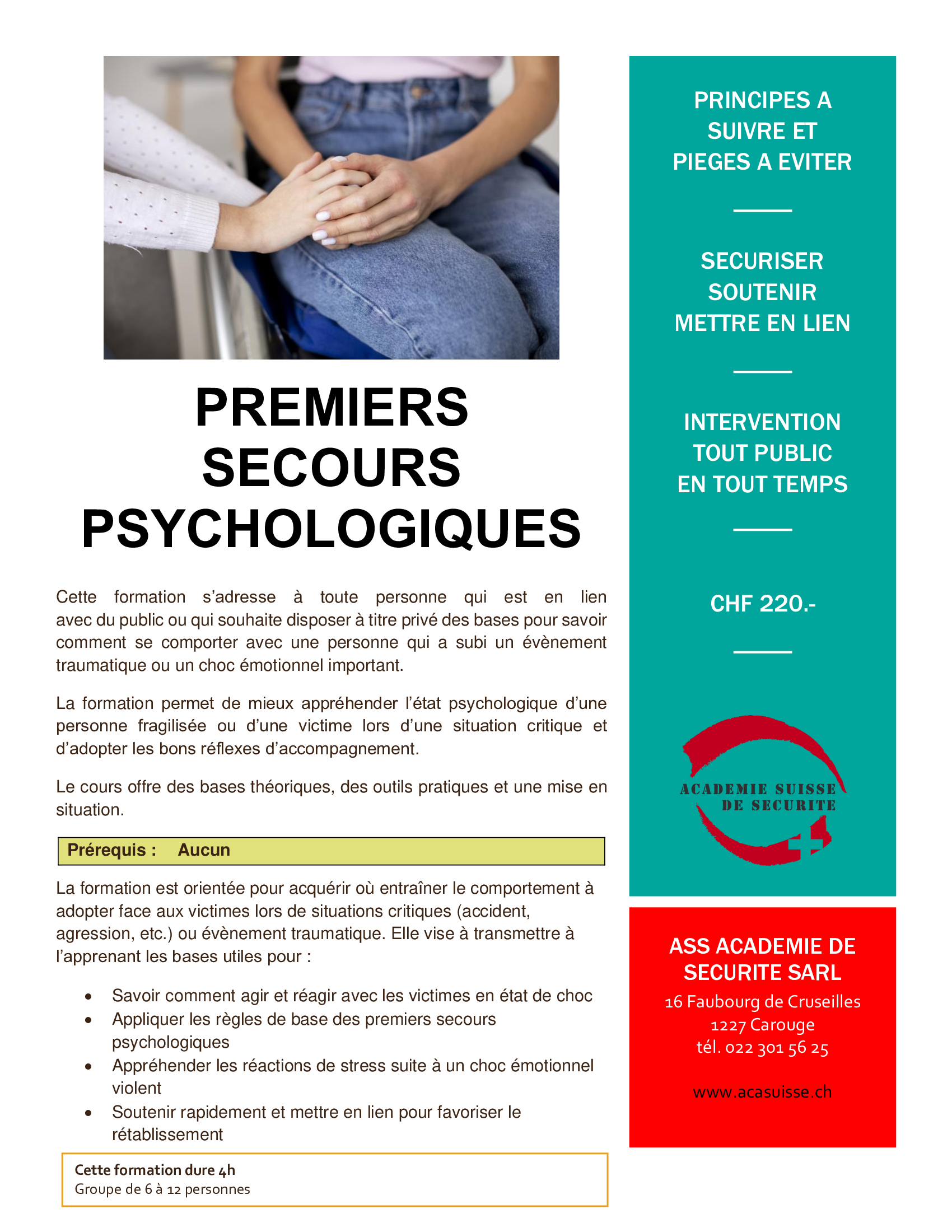 4. Premiers secours psychologiques 4. Premiers secours psychologiques